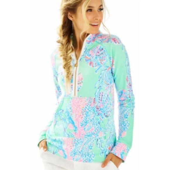 Lilly Pulitzer Tops - lilly pulitzer mint green fansea skipper popover